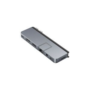 Hyper - Drive Duo Port 7-in-Two USB C Hub for MacBook Gray